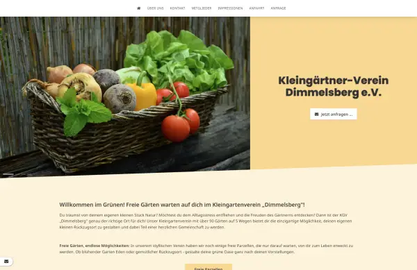 Web-Visitenkarte für Vereine und Kleingärten von CTH Riesa GmbH